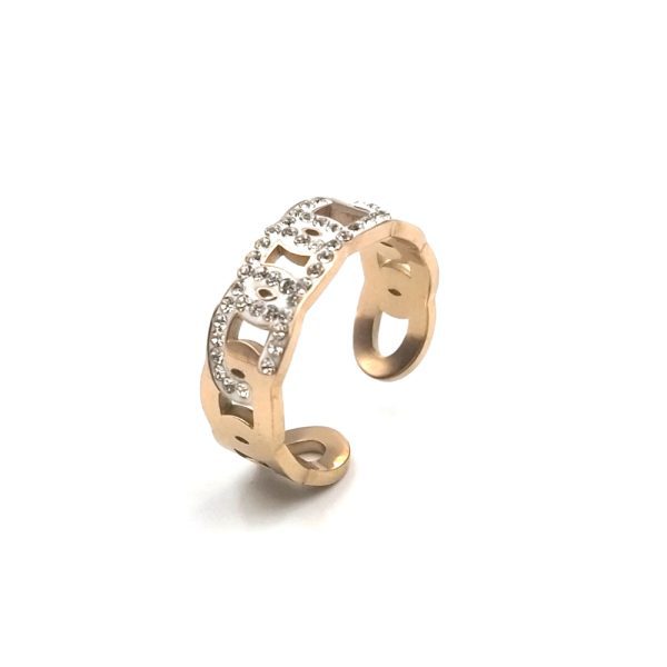 Γυναικείο δαχτυλίδι ατσάλι ροζ χρυσό